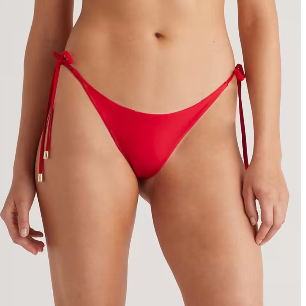 NWT QUINCE Italian Adjustable Side-Tie Bikini Bottom